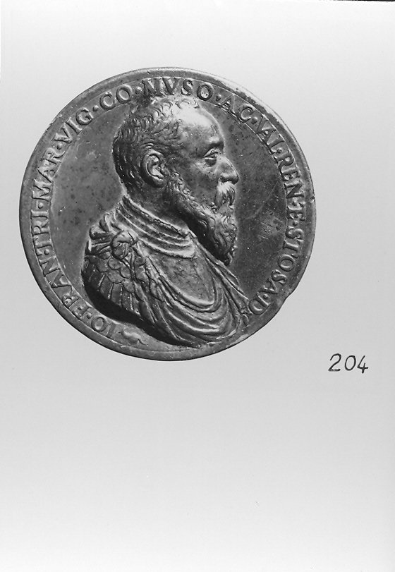 ritratto d'uomo di profilo (medaglia, opera isolata) - bottega milanese (sec. XVI)