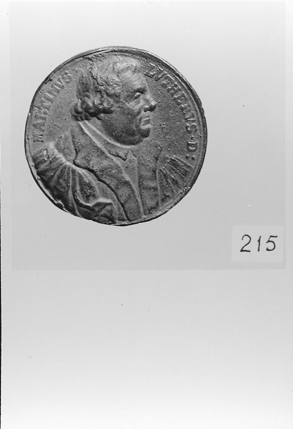 ritratto d'uomo di profilo (medaglia, opera isolata) - bottega tedesca (sec. XVI)