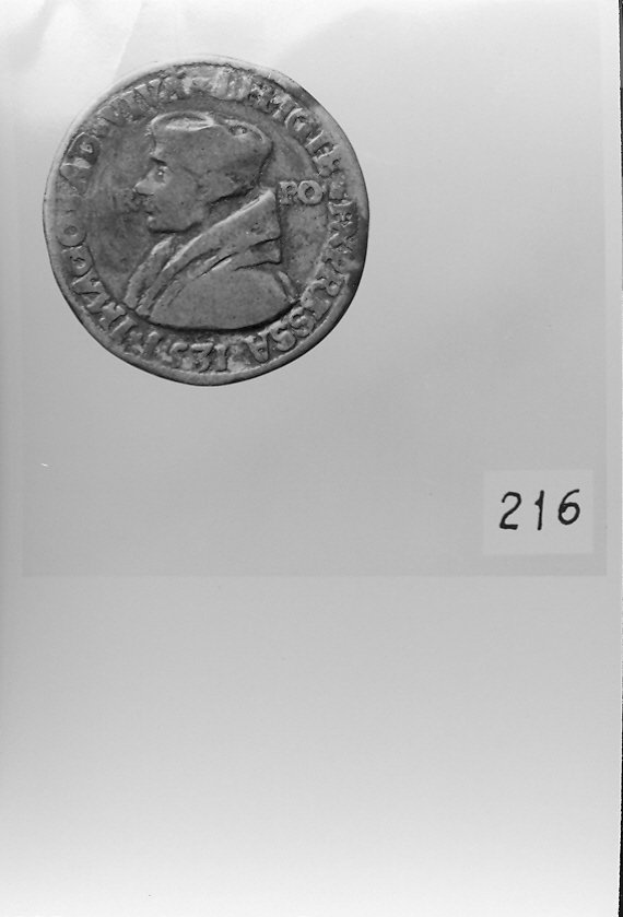 ritratto d'uomo di profilo (medaglia, opera isolata) - bottega tedesca (sec. XVI)