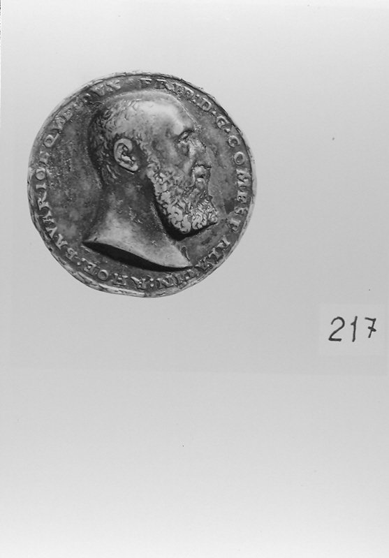 ritratto d'uomo di profilo (medaglia, opera isolata) - bottega tedesca (sec. XVI)