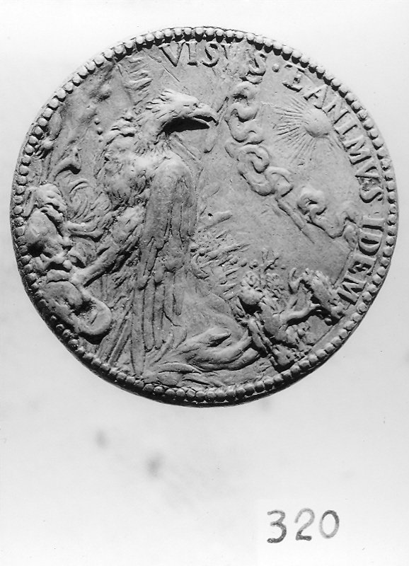 impresa gentilizia (medaglia, opera isolata) - bottega milanese (sec. XVI)