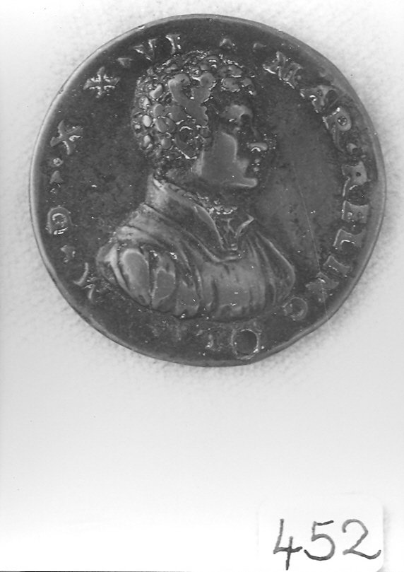 ritratto di donna (medaglia, opera isolata) - bottega milanese (sec. XVI)