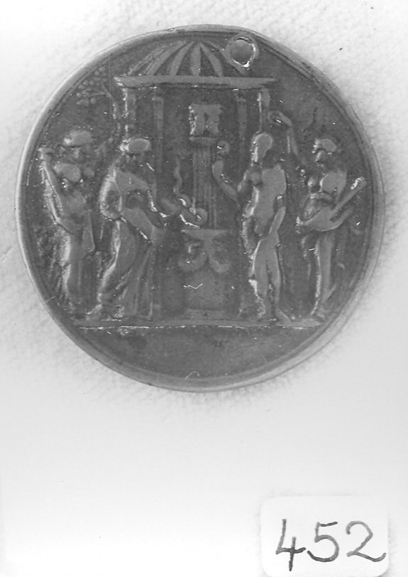 figure femminili (medaglia, opera isolata) - bottega milanese (sec. XVI)