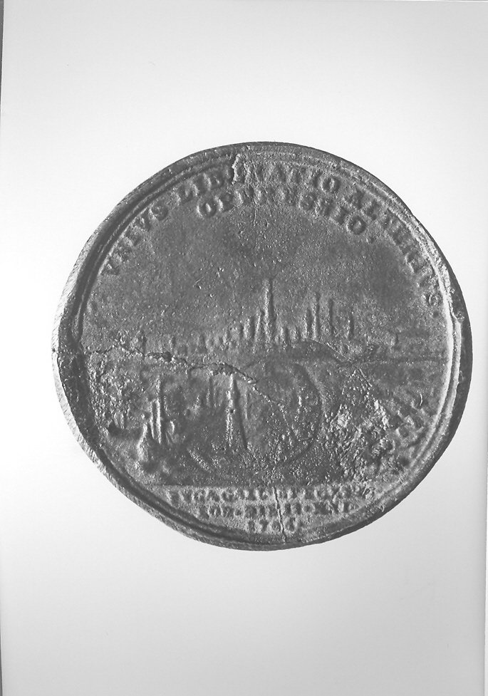 paesaggio (medaglia, opera isolata) - bottega francese (sec. XVIII)