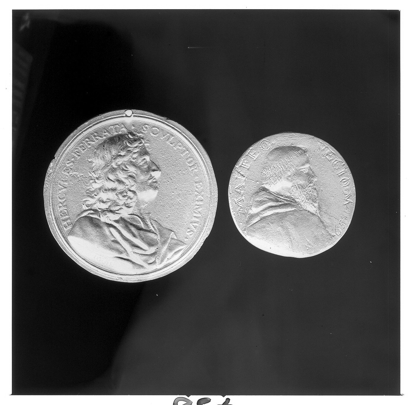 ritratto d'uomo di profilo (medaglia, opera isolata) - bottega comacina (sec. XVII)