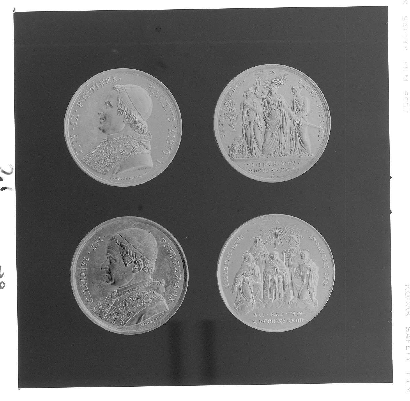 ritratto di papa Pio IX (medaglia, opera isolata) - bottega romana (sec. XIX)