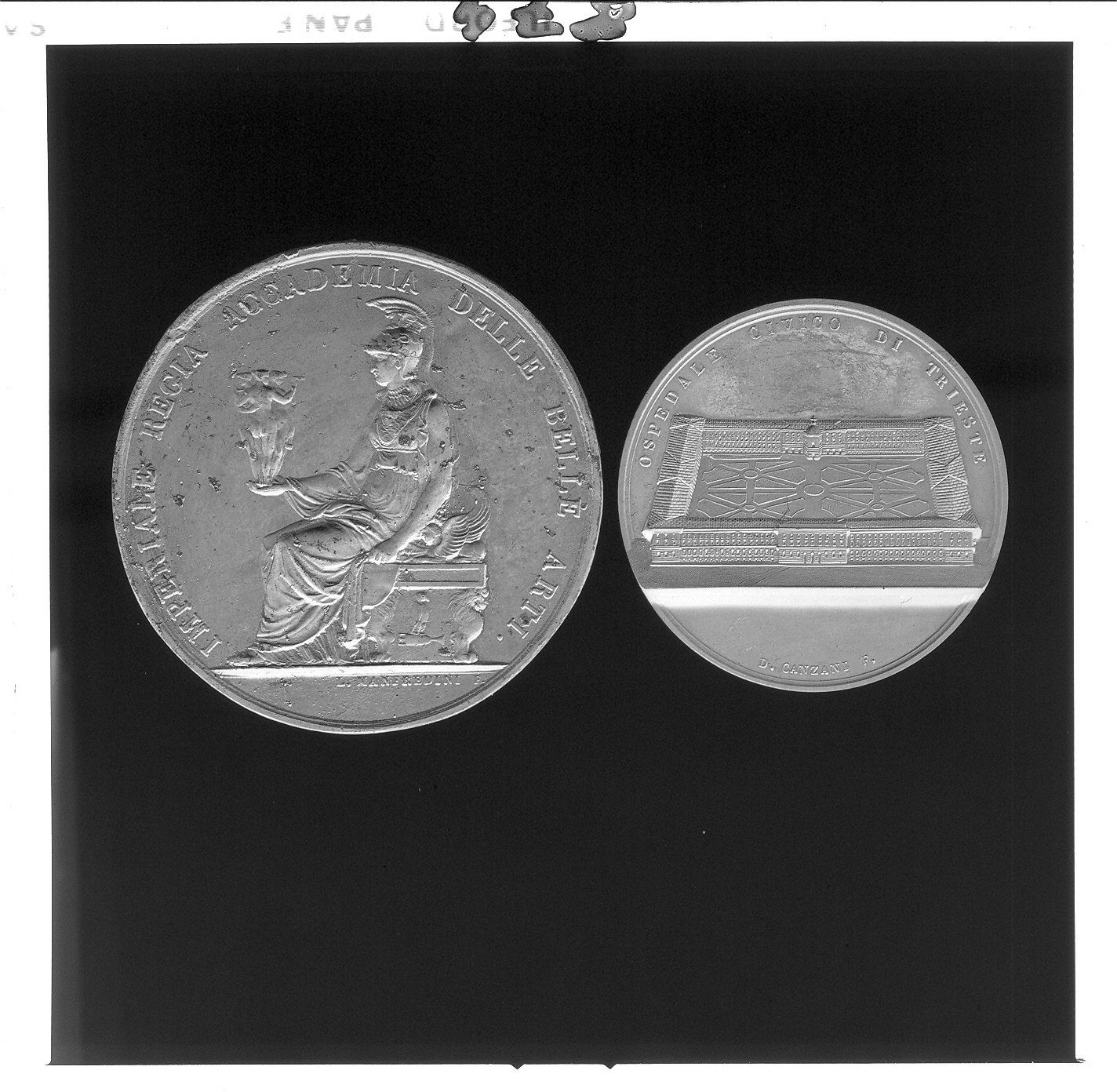 Minerva (medaglia, opera isolata) - bottega milanese (sec. XVIII)