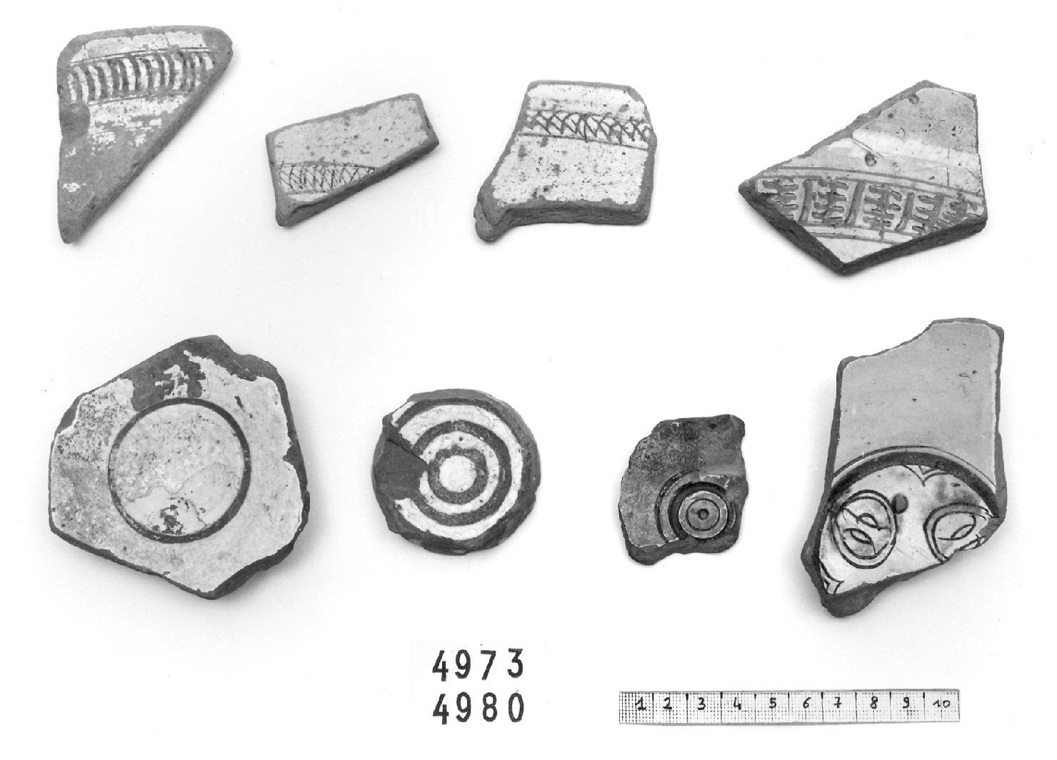 motivi decorativi (piatto, frammento) - ambito bizantino-orientale (secc. XII/ XIII)