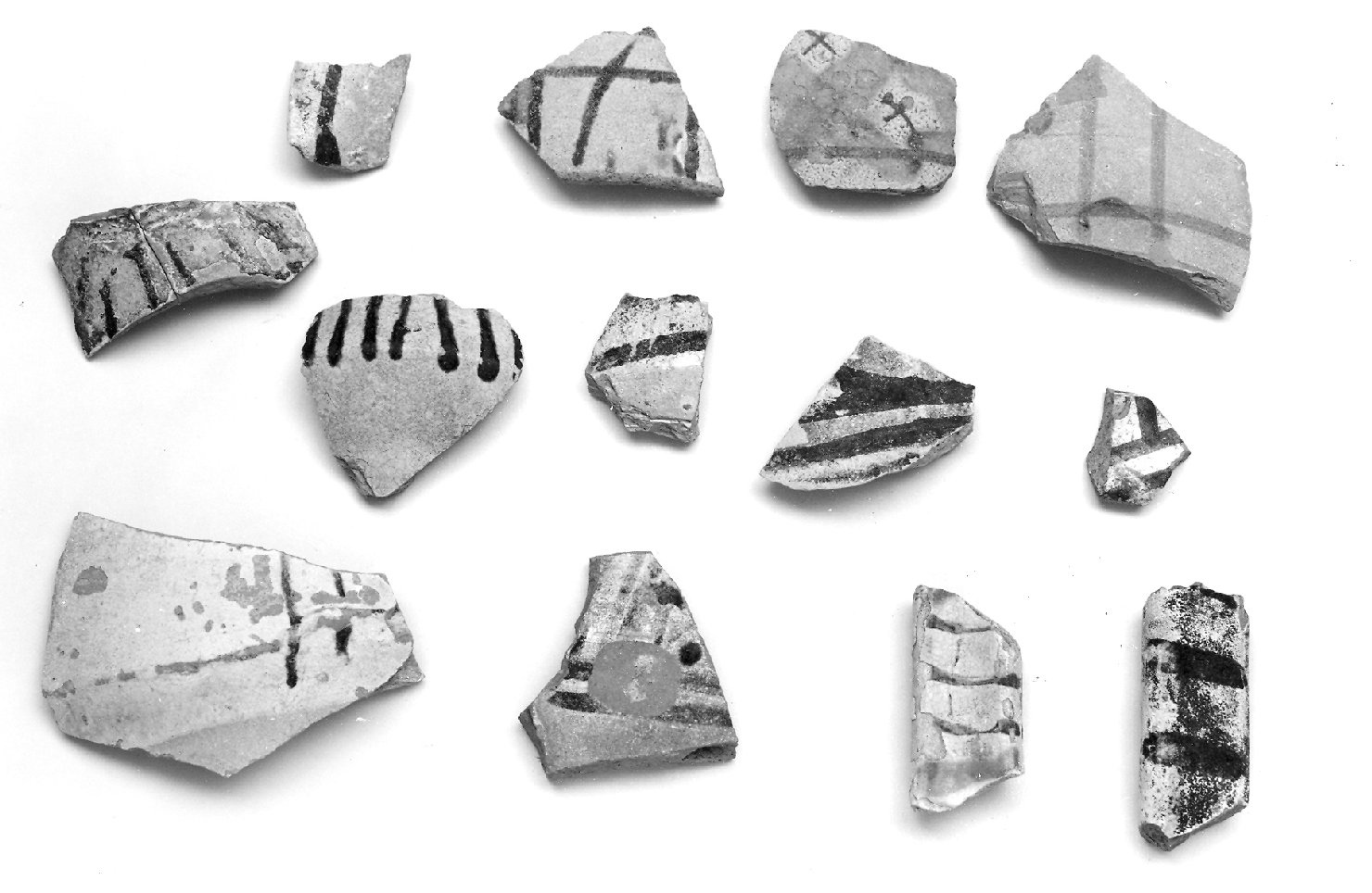 motivi decorativi (boccale, frammento) - ambito veneziano (sec. XIV)