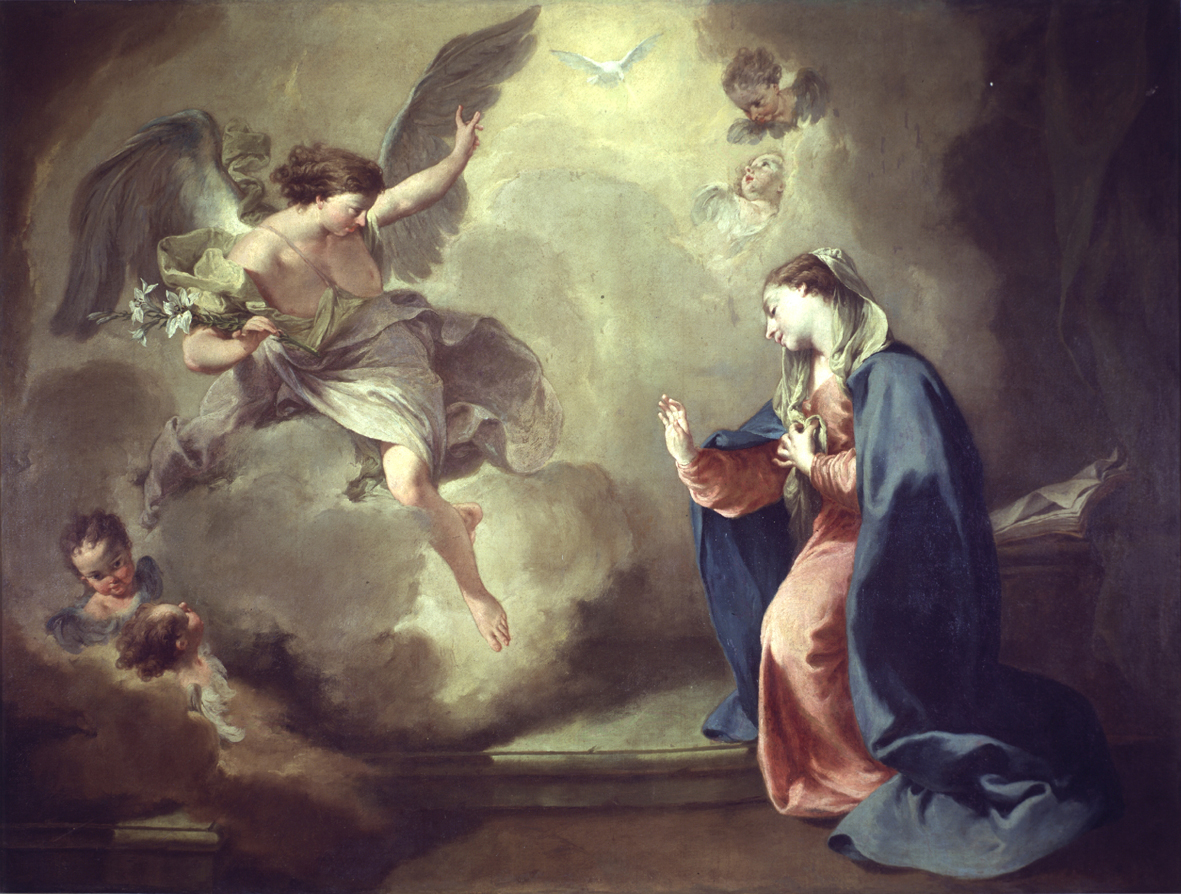 Annunciazione (dipinto) di Pittoni Giovanni Battista (sec. XVIII)
