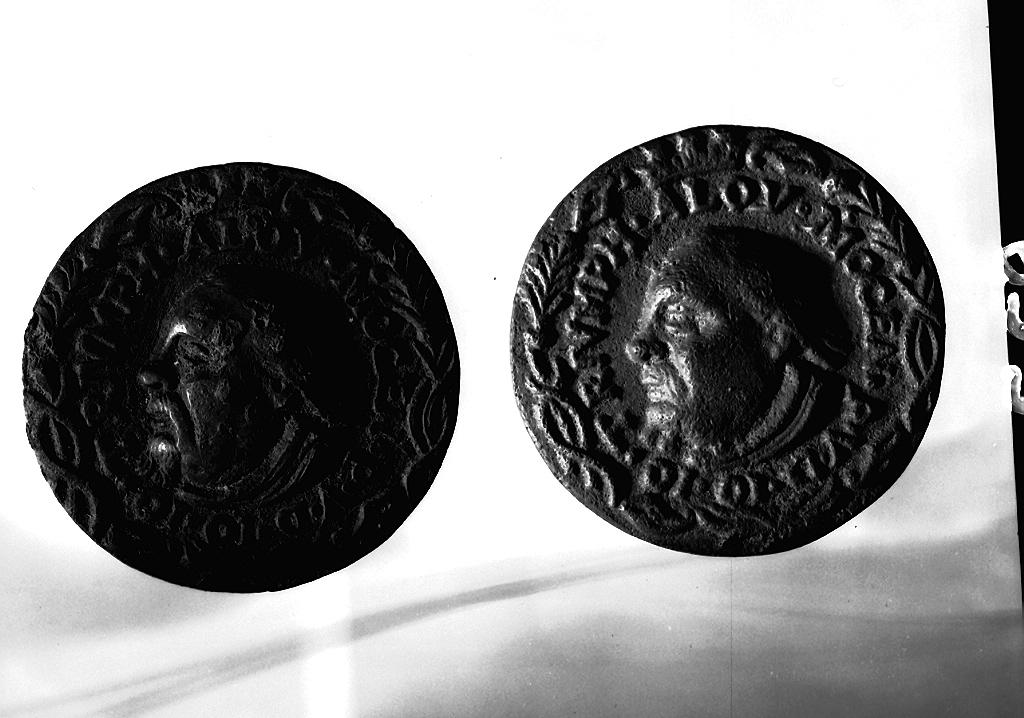 testa d'uomo (medaglia, opera isolata) - ambito veneziano (sec. XVII)