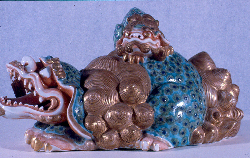 due kirin, animali fantastici (statuetta, opera isolata) - ambito giapponese (secc. XVIII/ XIX)