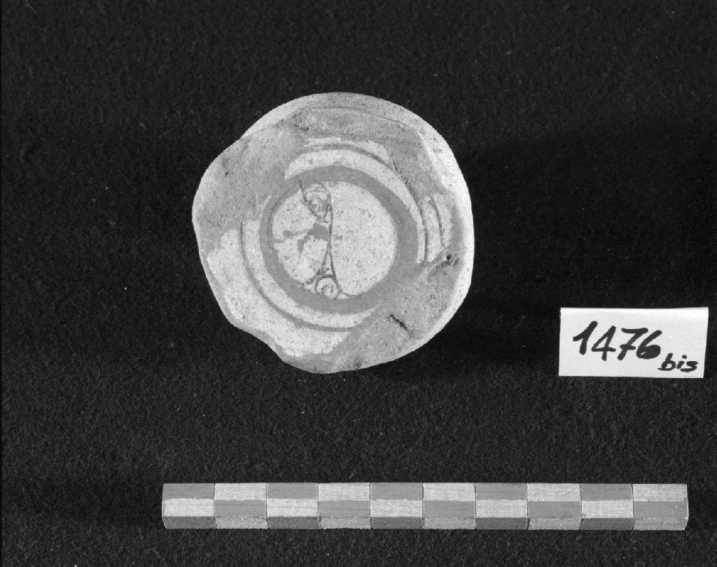 motivi decorativi geometrici (scodella, frammento) - bottega bizantina (fine/inizio secc. XII/ XIII)