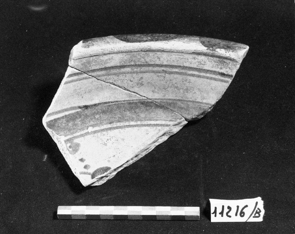 motivo decorativo (bacino, frammento) - manifattura magrebina, produzione marocchina (prima metà sec. XIII)