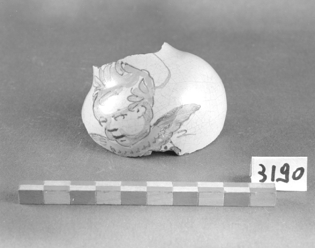 cherubino (boccale, frammento) - produzione veneziana (secc. XVI/ XVII)