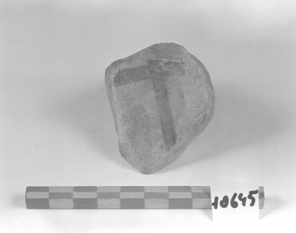 croce (scodella, frammento) - produzione Italia centrale (sec. XIV)