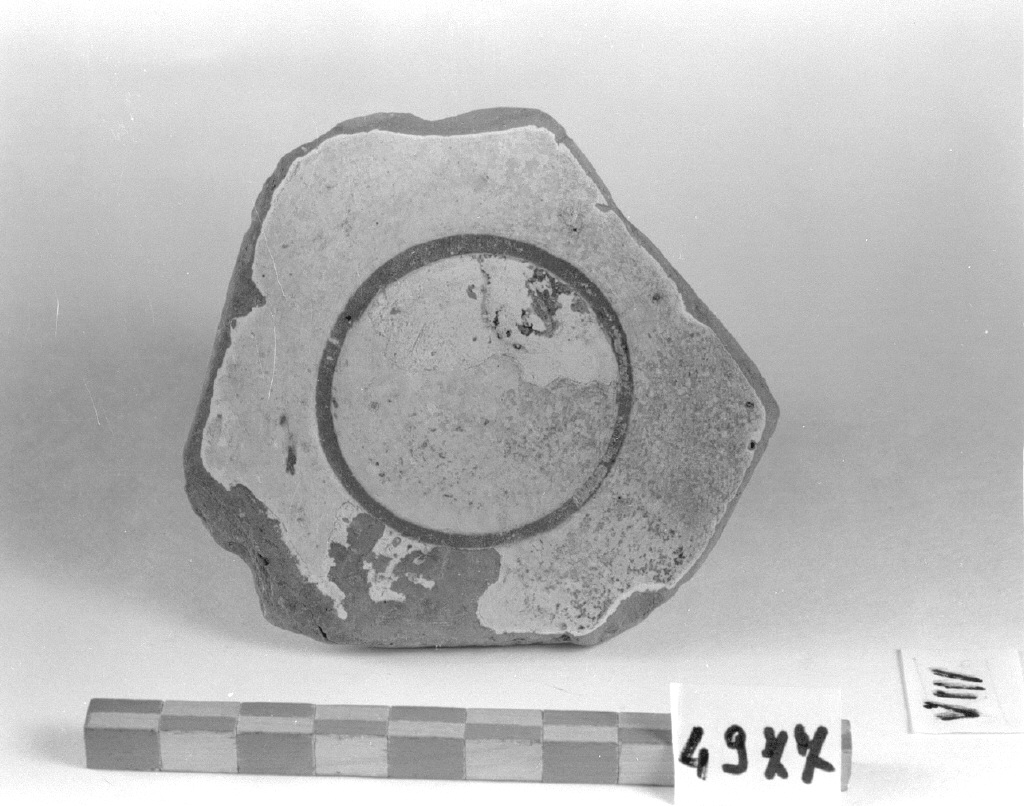 motivo decorativo (piatto, frammento) - bottega bizantina (fine/inizio secc. XII/ XIII)