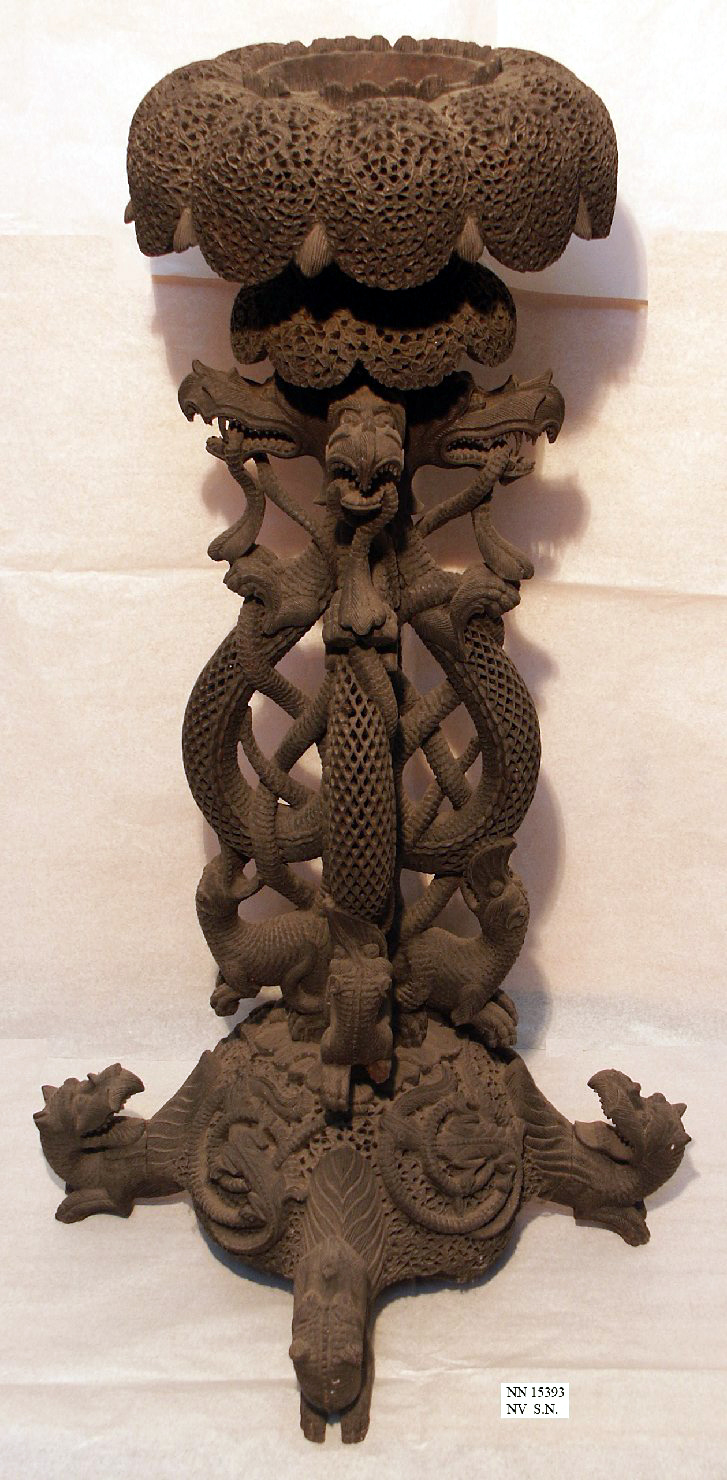 motivi decorativi zoomorfi (piedistallo, serie) - manifattura birmana, ambito cinese (sec. XIX)