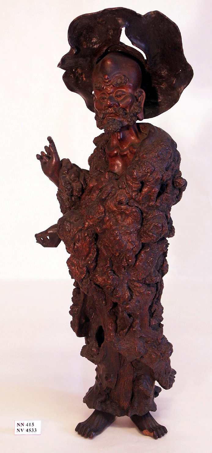 figura maschile di anziano (statuetta, opera isolata) - ambito Asia centro-orientale (sec. XIX)