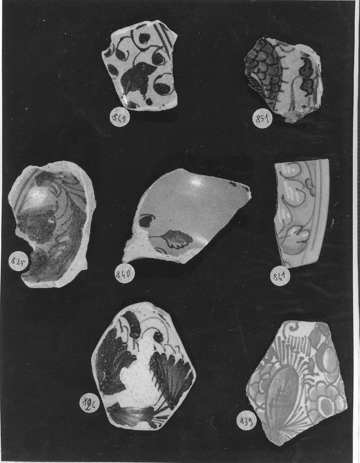 motivi decorativi (ciotola, frammento) - ambito veneto (secc. XV/ XVI)