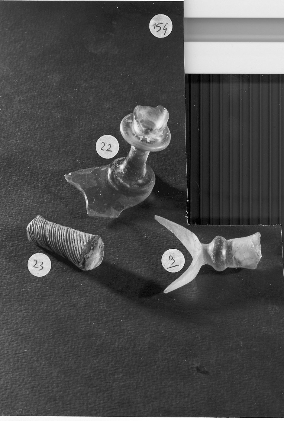 bicchiere, frammento - ambito veneto (secc. XV/ XVI)