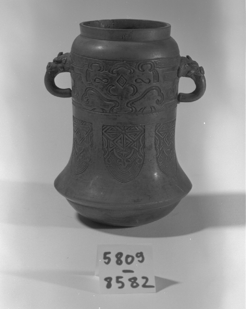 motivi decorativi geometrici (bollitore, opera isolata) - ambito giapponese (secc. XVII/ XIX)