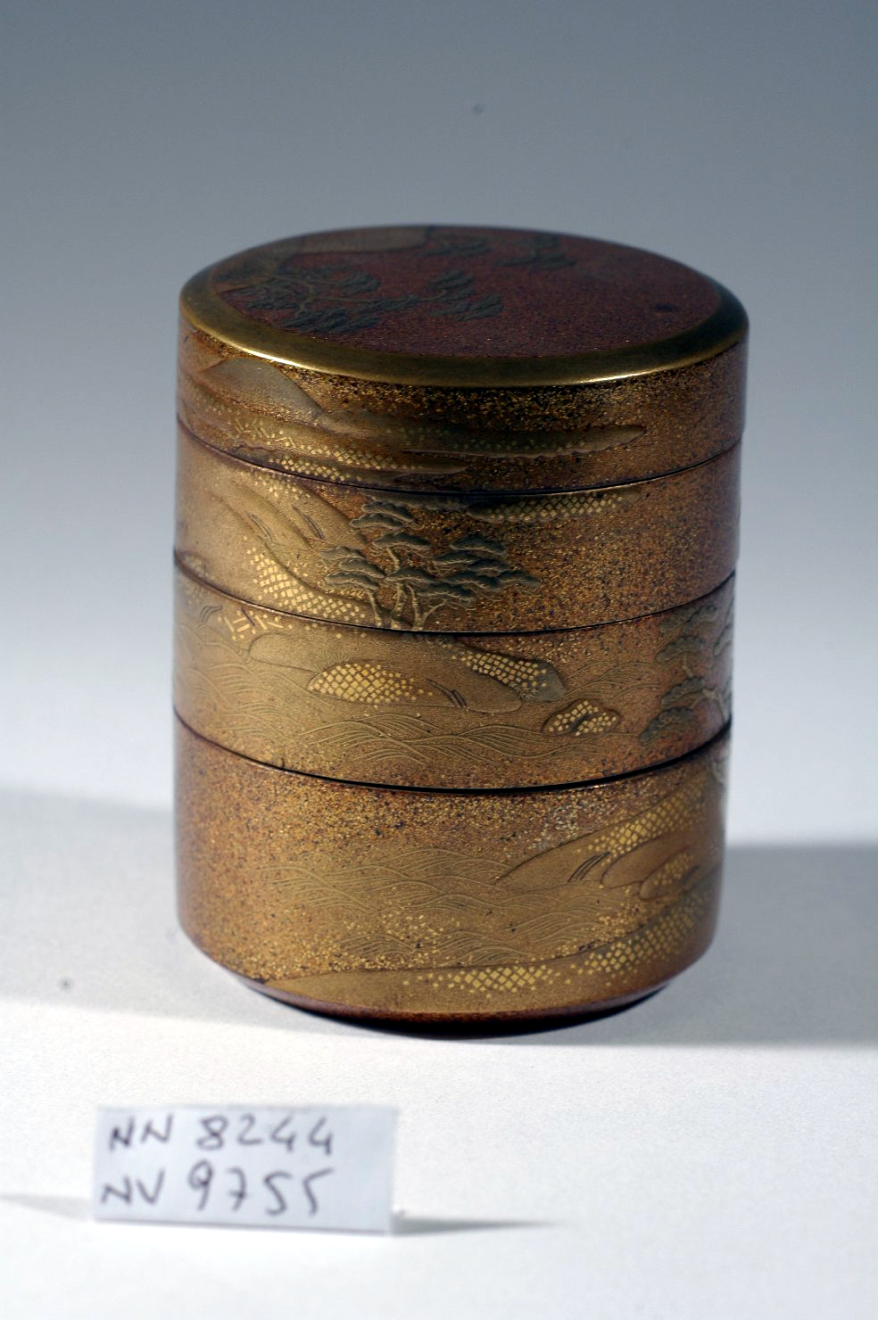 paesaggio (scatola, opera isolata) - ambito giapponese (secc. XVII/ XIX)