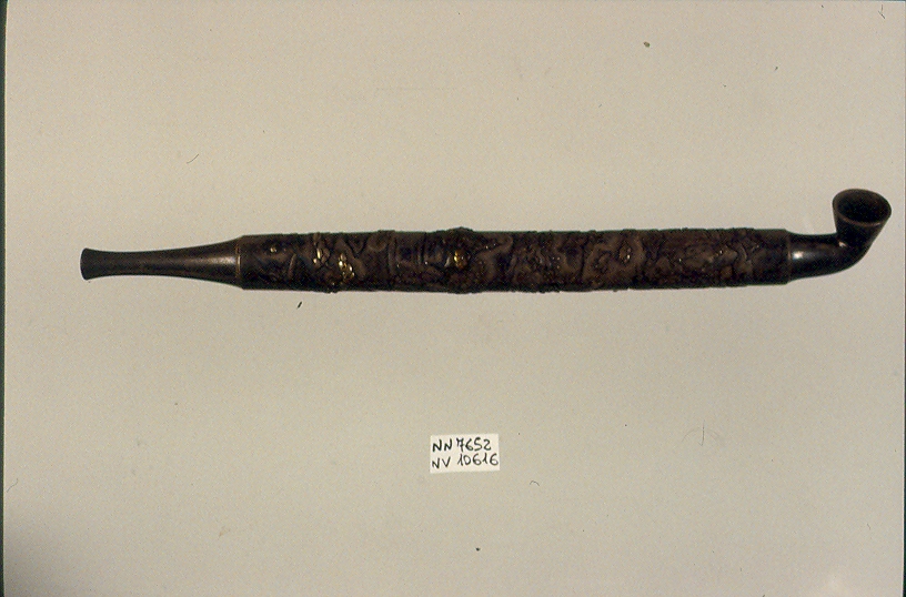 paesaggio con cavallo (pipa, opera isolata) - ambito giapponese (secc. XVII/ XIX)