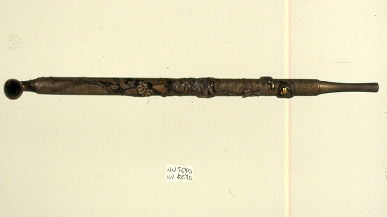 paesaggio con uccelli (pipa, opera isolata) - ambito giapponese (secc. XVII/ XIX)