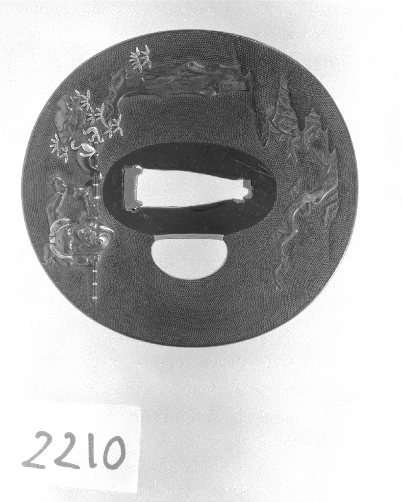 divinità dei venti (placchetta di spada, elemento d'insieme) di Toshinaga (fine/inizio secc. XVII/ XVIII)