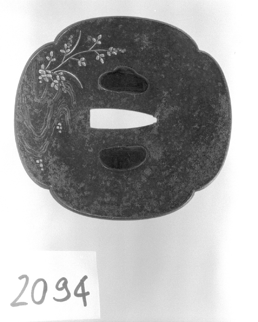 paesaggio con animali (placchetta di spada, insieme) - ambito giapponese (secc. XVI/ XIX)