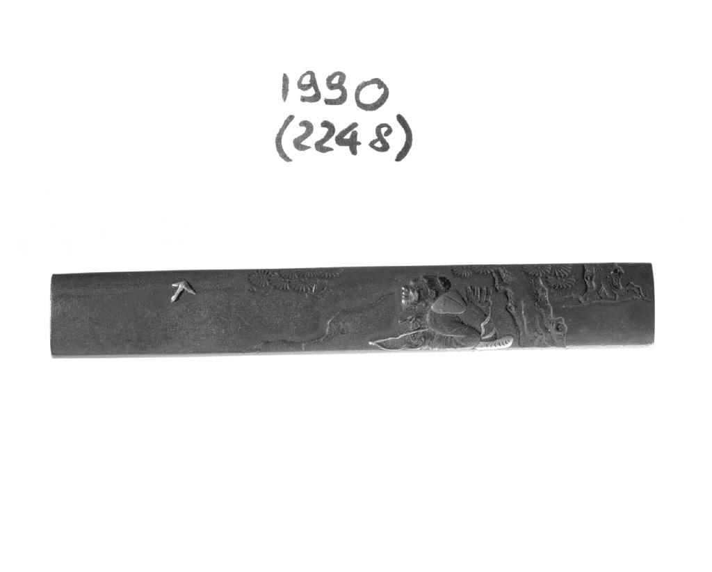 scena di caccia (impugnatura di arma bianca, opera isolata) di Hikida Narinao (secc. XVI/ XIX)