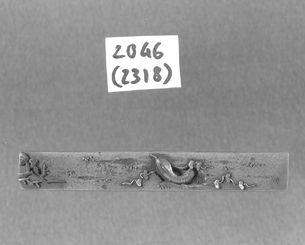 motivi decorativi vegetali e animali (impugnatura di arma bianca, opera isolata) - ambito giapponese (secc. XVI/ XIX)