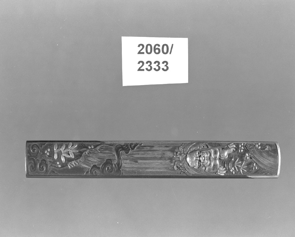 paesaggio con animali (impugnatura di arma bianca, insieme) di Yanagawa Naomitsu (secc. XVIII/ XIX)