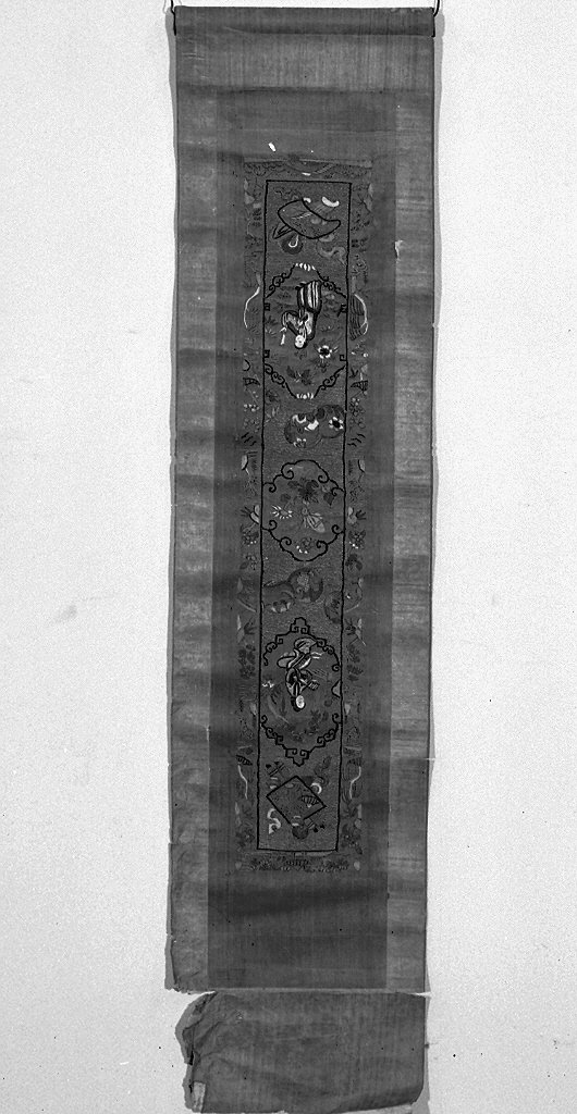 figure (dipinto, opera isolata) - ambito cinese (secc. XVII/ XIX)