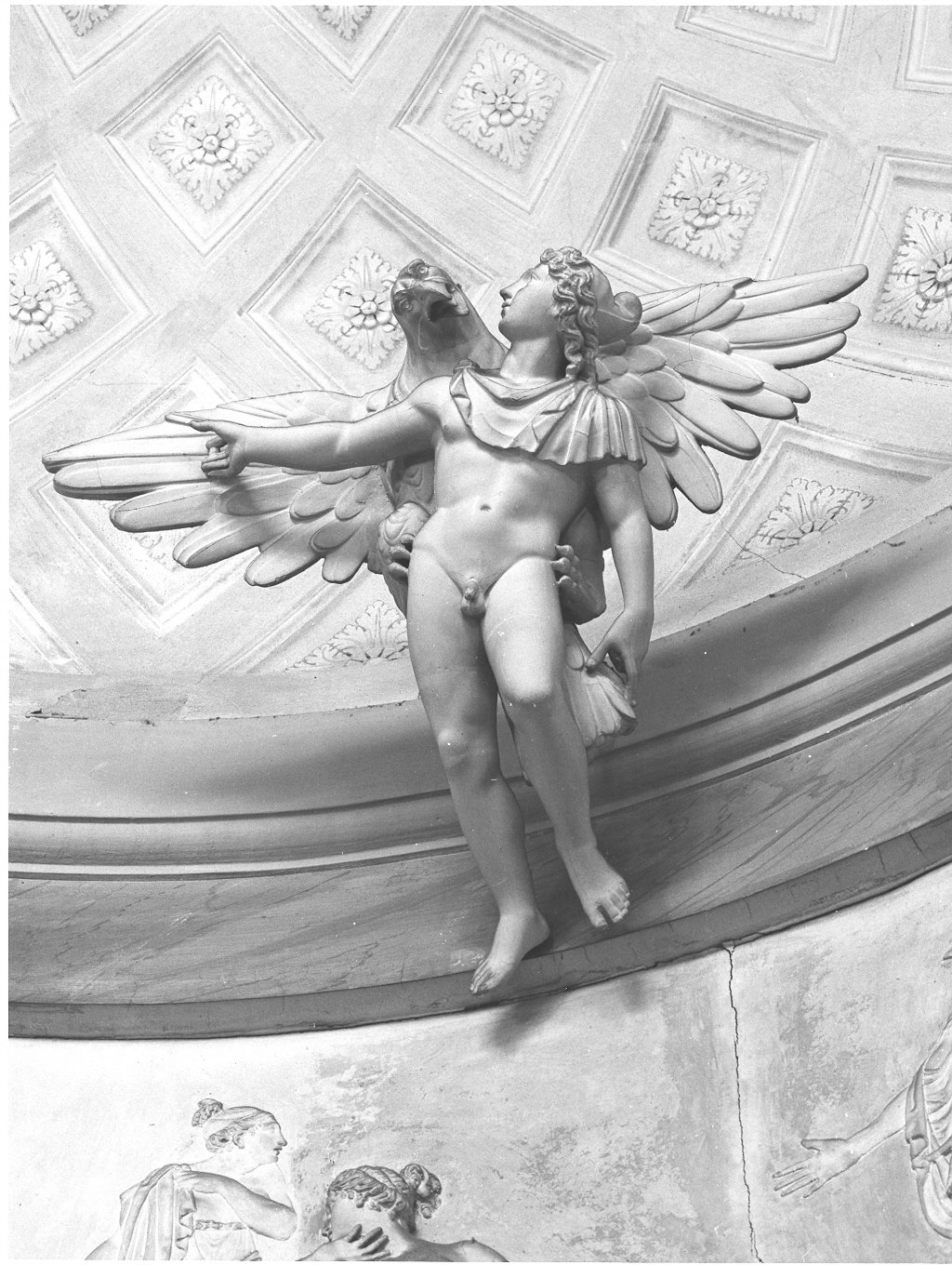 Ganimede e l'aquila di Giove (gruppo scultoreo, opera isolata) di Rinaldi Rinaldo (secc. XVIII/ XIX)