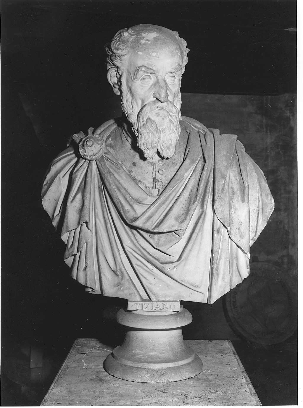 busto di Tiziano Vecellio, busto ritratto d'uomo (busto, opera isolata) di Vittoria Alessandro (secc. XVI/ XVII)