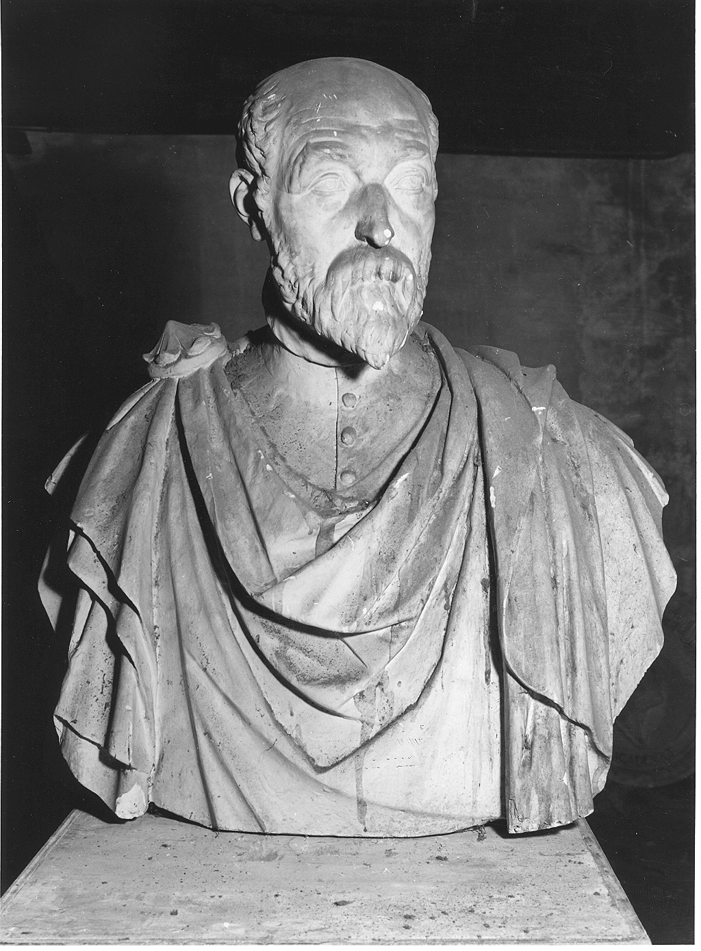 busto autoritratto di Alessandro Vittoria, busto ritratto d'uomo (busto, opera isolata) di Vittoria Alessandro (secc. XVI/ XVII)