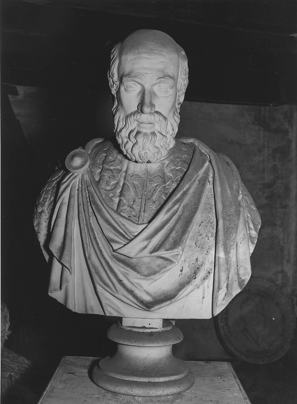 busto di Andrea Palladio, busto ritratto d'uomo (busto, opera isolata) di Vittoria Alessandro (secc. XVI/ XVII)