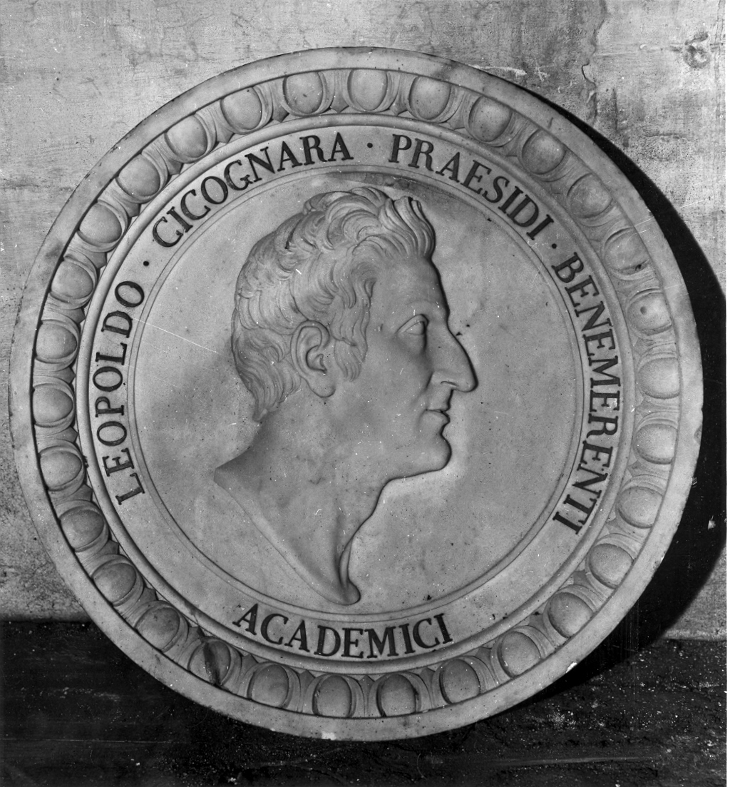 testa d'uomo di profilo (rilievo, opera isolata) di Zandomeneghi Luigi (sec. XIX)