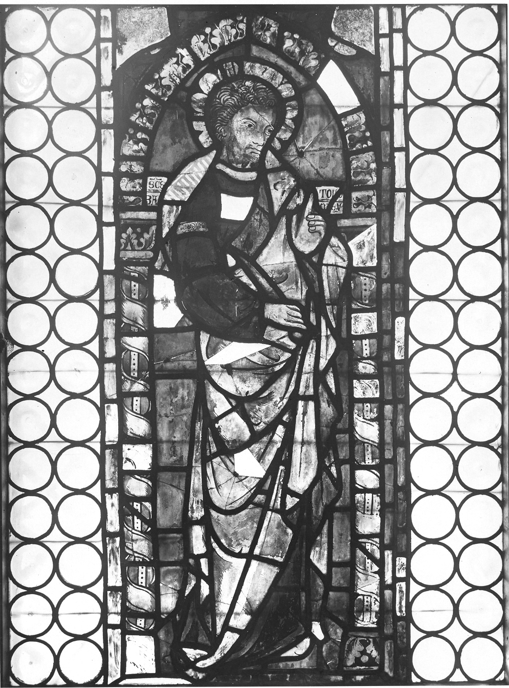 San Bartolomeo (vetrata, opera isolata) - ambito veneziano (seconda metà sec. XIV)