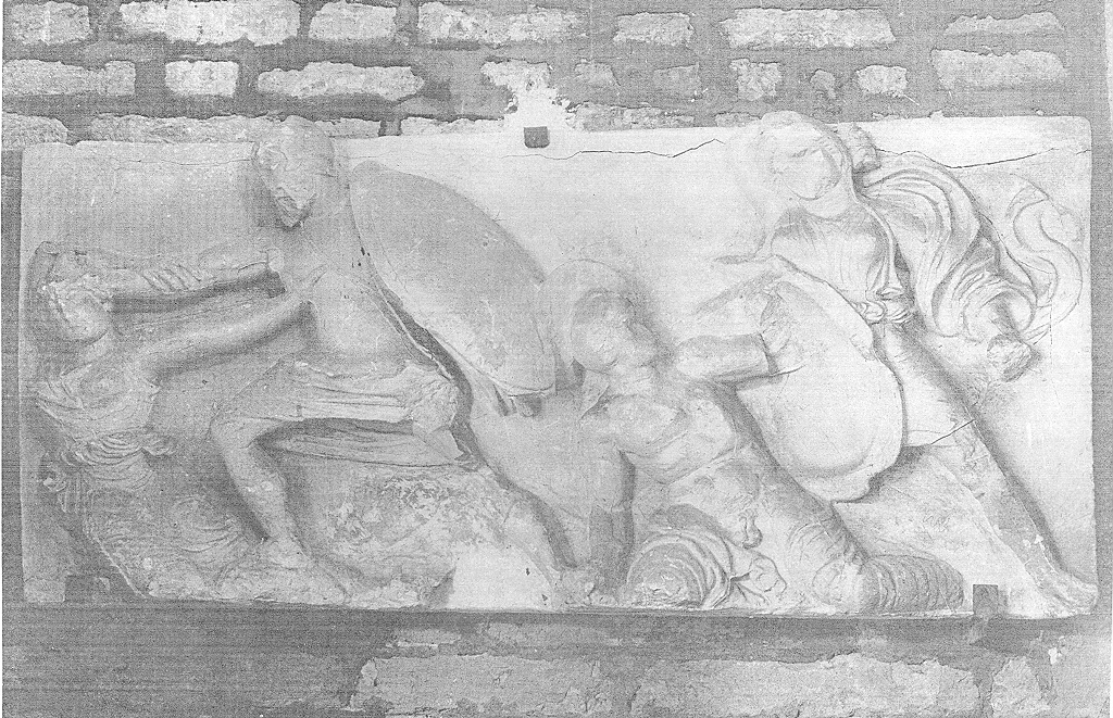 Amazzonomachia (calco di scultura, opera isolata) - ambito greco (sec. XIX)