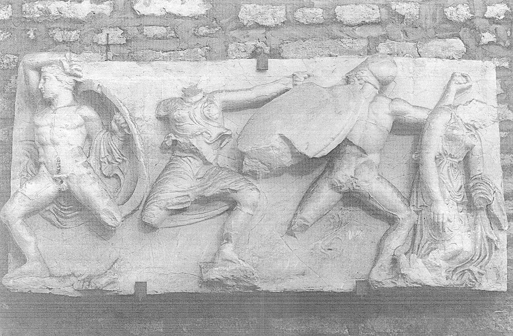 Amazzonomachia (calco di scultura, opera isolata) - ambito greco (sec. XIX)