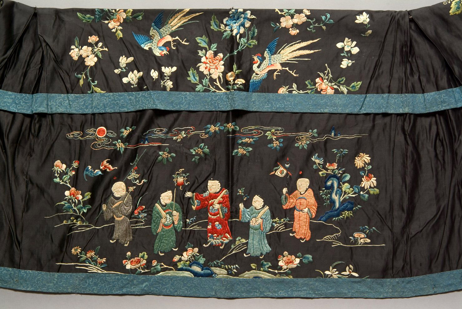 motivi decorativi (tessuto, opera isolata) - manifattura cinese (sec. XIX)