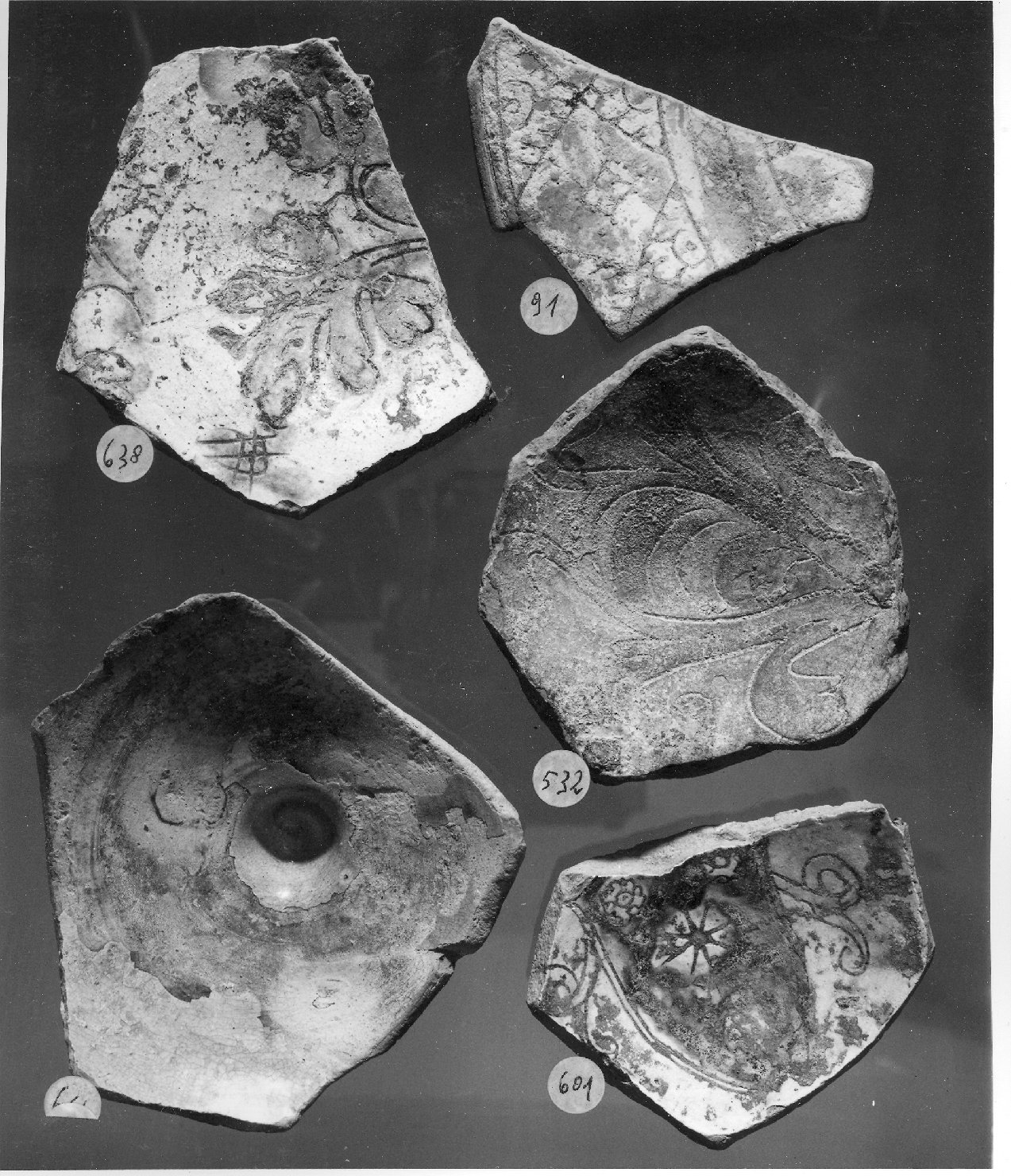 catino, frammento - ambito veneto (secc. XV/ XVI)