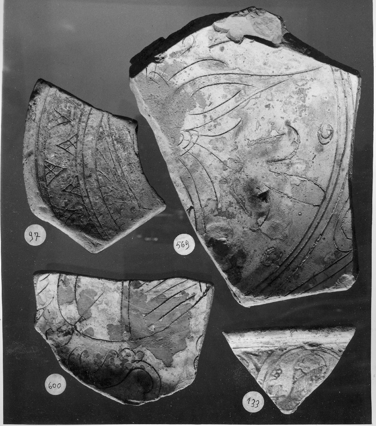 catino, frammento - ambito veneto (secc. XV/ XVI)