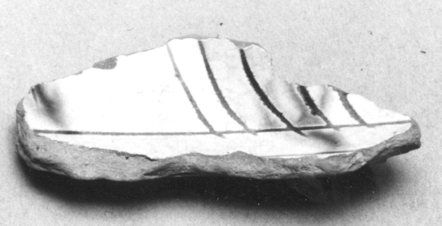 motivi decorativi geometrici (bacino, frammento) - ambito veneto (seconda metà sec. XV)