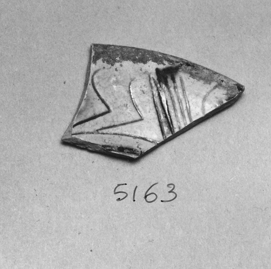 piatto, frammento - ambito veneto (fine/inizio secc. XIV/ XV)