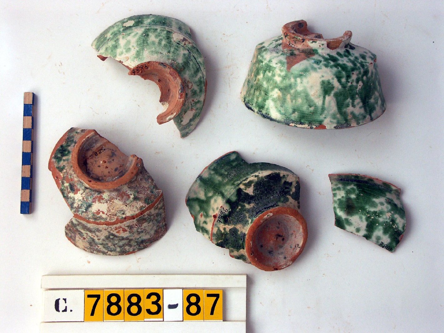 motivi decorativi (scodella, frammento) - ambito veneto (secc. XVI/ XVII)