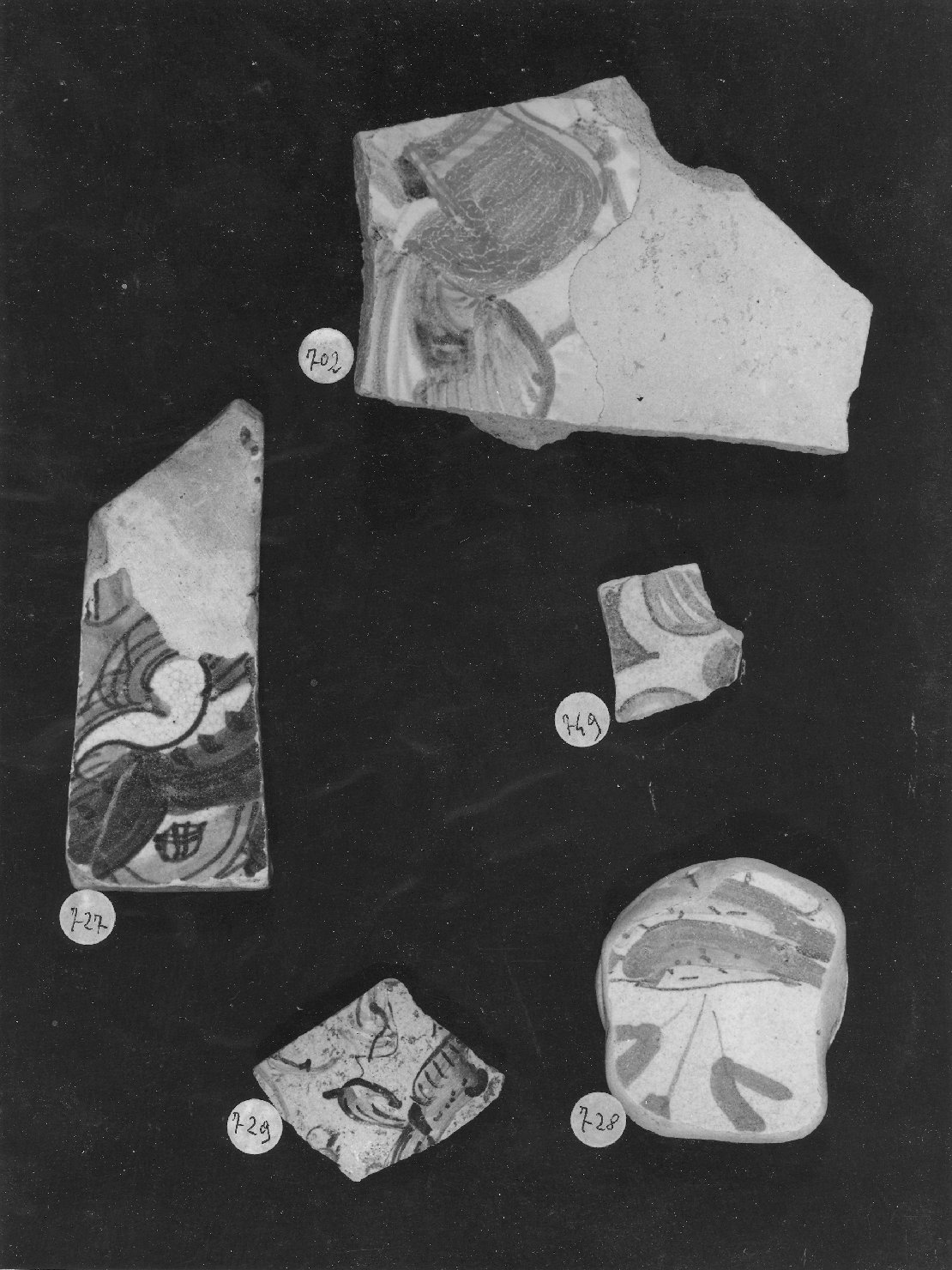 motivi decorativi (piatto, frammento) - ambito veneziano (secc. XVI/ XVII)